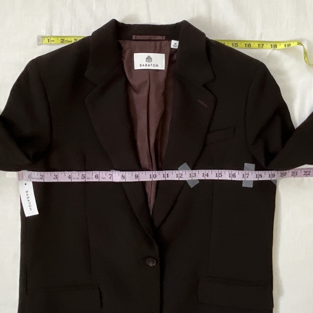 NWT ARITZIA Babaton New Agency Millie Blazer Brown Black XS - Picture 7 of 14